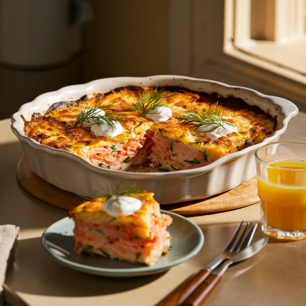 Easy Smoked Salmon Breakfast Casserole Recipe – Delicious & Healthy Brunch Idea