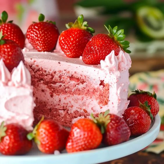 Delicious Homemade Strawberry Cake Recipe