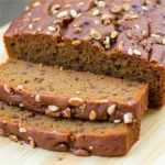 a loaf of bread with seeds on top