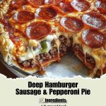 Deep Hamburger Sausage Pepperoni Pie