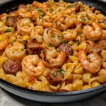 Easy Garlic Butter Shrimp and Sausage Pasta Recipe