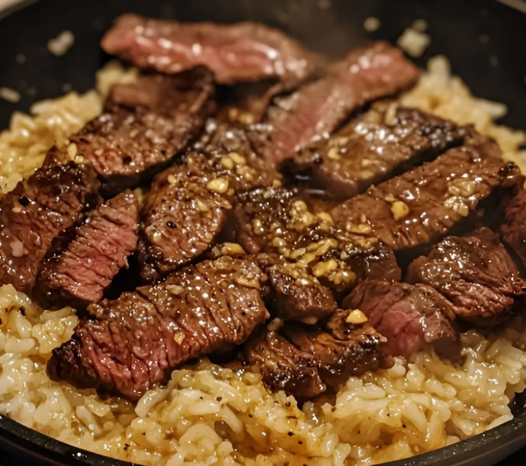 Honey Garlic Steak and Rice Skillet Recipe