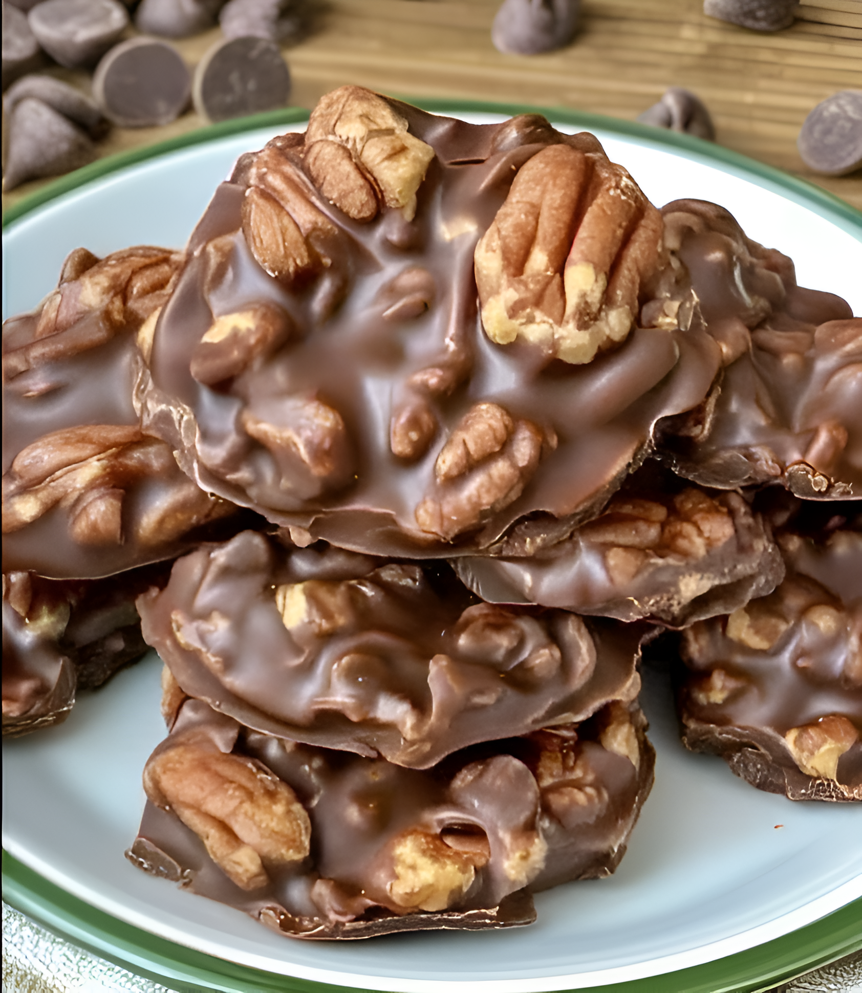 CHOCOLATE PECAN TURTLE CLUSTERS enhanced enhanced